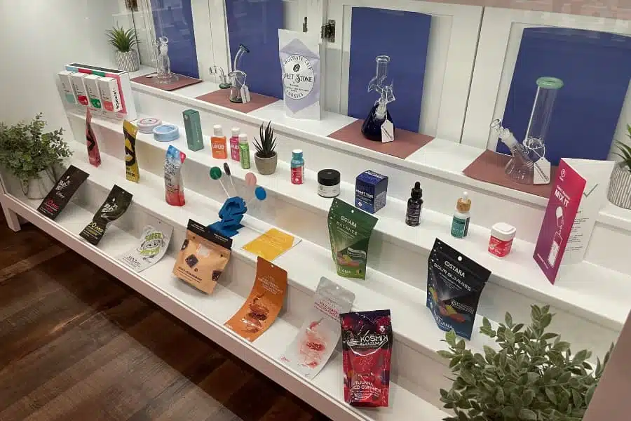 MHW Sales Counter with Cannabis Products