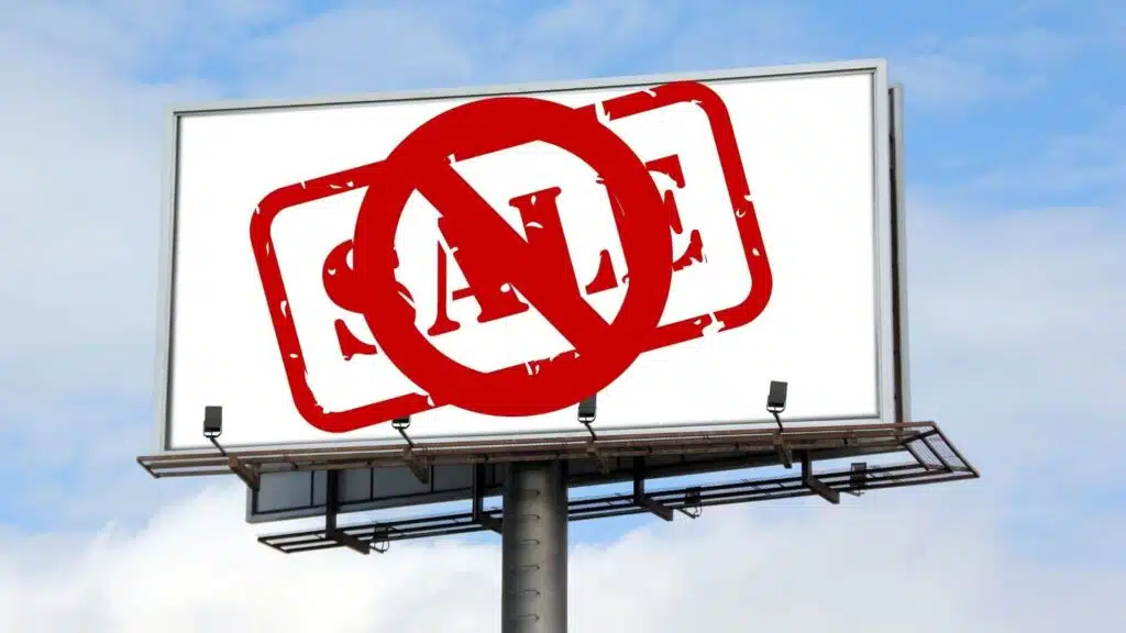 No Sales on Billboards