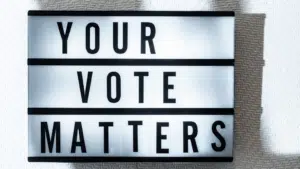 Your vote matters sign
