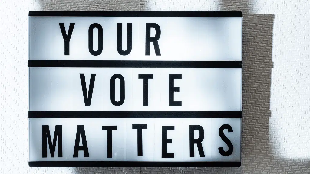 Your vote matters sign