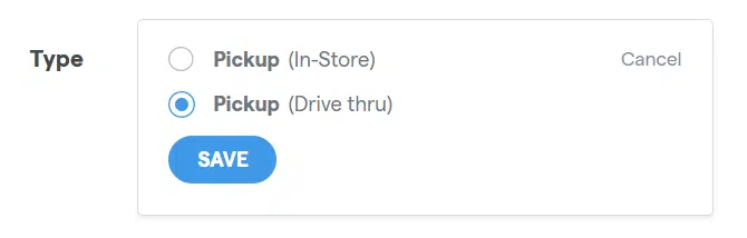 MHW Order Online Drive Thru Option
